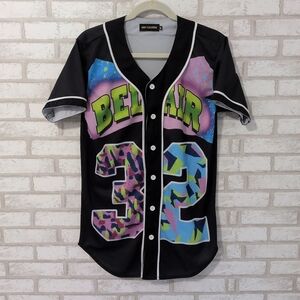 Hop Fashion Medium Bel Air #32 Baseball Style Jersey NWOT